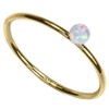 uGems 14Kt Gold Filled Stacking Ring with White Opal Size