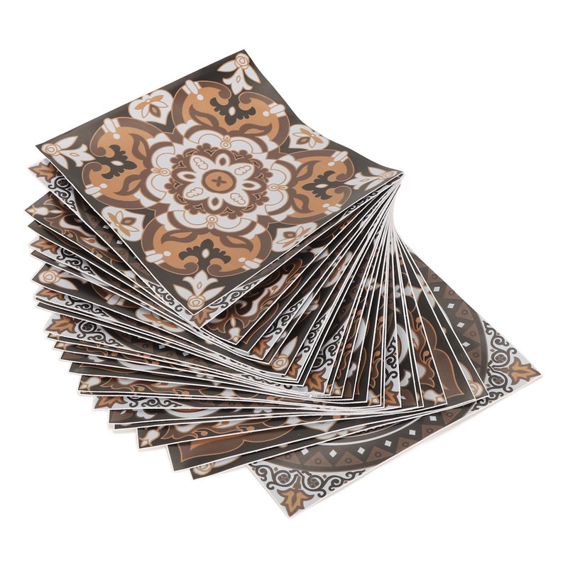 24Pcs Tile Sticker 15 X 15cm Waterproof Oil Resistant Retro
