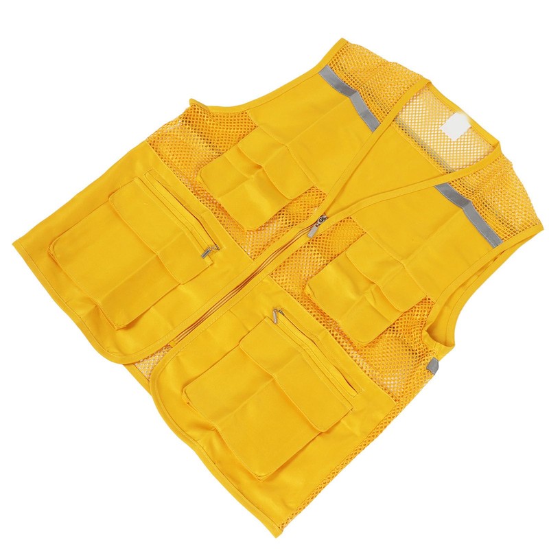 Chaleco de Voluntario Amarillo, Chaleco de Voluntario para Eventos, Ligero,