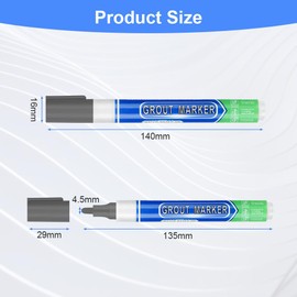 Flintronic Grout Pen, Grout for Easy Use, Grout Pen with Replacement Tip, Joint Pen in Tones Cementary Joints, Joint Repair Marker for Tiles (6 Pieces, Dark Grey)