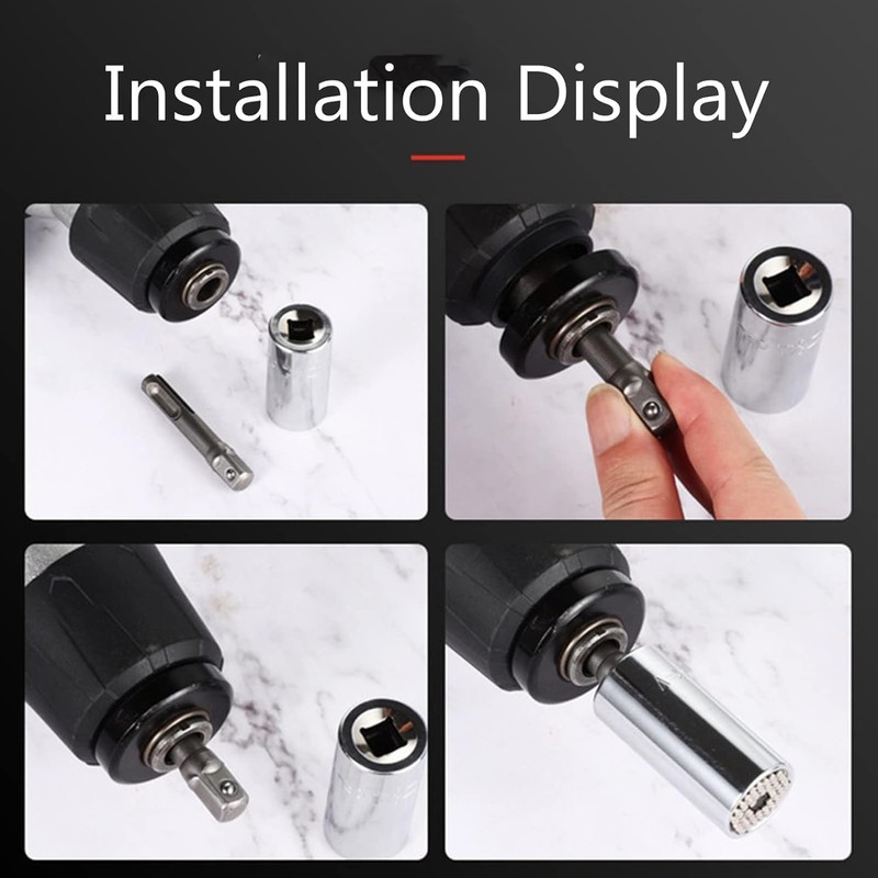 SDS Plus Bits Adapter 1/4" Hex Socket Adaptor to 1/4"