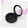 Ipetboom 6pcs Round Black Refillable Container Case for Lip Balm