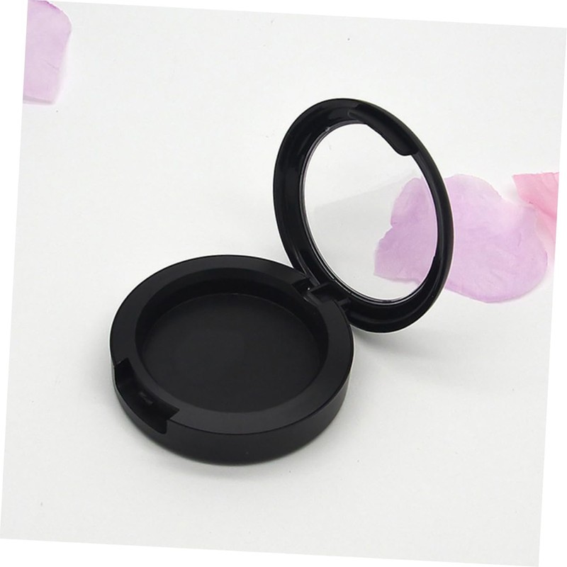 Ipetboom 6pcs Round Black Refillable Container Case for Lip Balm