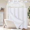 Litabel White Fabric Snap-in Shower Curtain Liner Replacement, 70W x