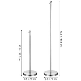 Mini Hand Flag Desk Flag Stand Desktop Flag Pole Stainless Steel Flag Holders Telescopic Table Flag Pole Stand for Home Office Table Party Supplies Silver Office Table Flag Desk Flag Pole