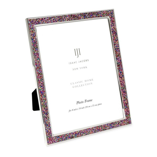 Isaac Jacobs 8x10 Rainbow w/Silver Metal Glitter (Vertical & Horizontal)