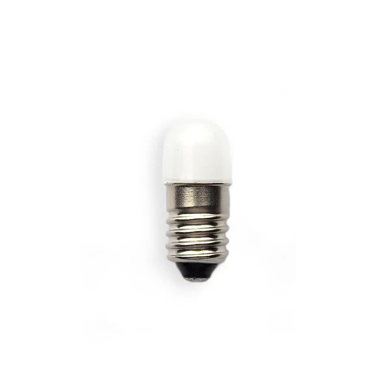 GutReise E10 LED Bulbs 24V Cold White,10pcs AC/DC E10 Miniature