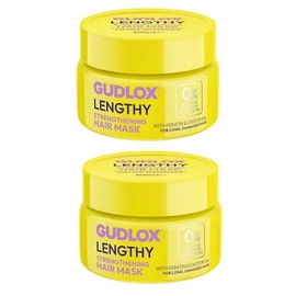 Gudlox Lengthy Strengthening Hair Mask With Keratin & Castor Oil For Long, Damaged Hair 2 x 300ml Duo Pack