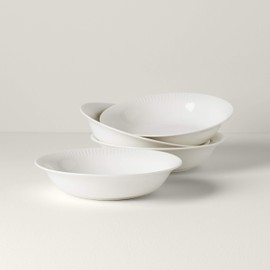 Lenox White Profile Porcelain 4-Piece Pasta Bowl Set, 5.05 LB