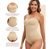 ciksob Strapless Shapewear for Women, Tummy Control Bodysuit with Removable