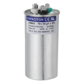 PATIKIL CBB65 Capacitor, 70+10uF 370-440 VAC 50/60Hz Aluminium CBB65 Air Conditioner Motor Starting Round Capacitor for HVAC Systems, Air Conditioner, Heat Pump