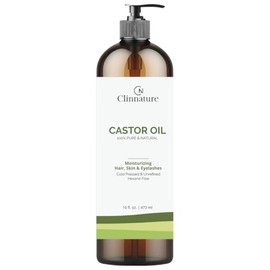 Aceite de ricino 16 fl oz | 100% puro y natural, prensado en frío | Suero para pestañas y aceite para el crecimiento del cabello sin hexano | Promueve el crecimiento del cabello, las cejas y las
