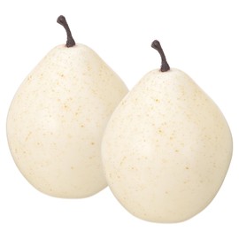 PATIKIL 2 Pcs Artificial Pear, Foam Simulation Fake Pear Lifelike Realistic Faux Fake Fruit Model for Home Kitchen Party Decoration, Photography Props