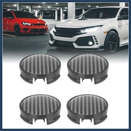 INFINAUTO 4 Pcs 62mm 4 Lugs Matte Black Car Wheel Center Cap Hub Cover Caps Stylish Design