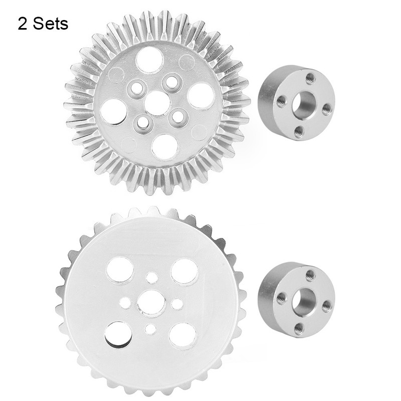 2 Sets Bevel Gear Zinc Alloy Aluminum Bearing 22mm Industrial