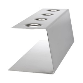 APS 11881 Matt Polished Stainless Steel Ice Cream Cone Stand with Non-Slip Feet, 4 Holes (2 x Diameter 31 mm, 2 x Diameter 26 mm), 9.5 x 27.5 x 9 cm