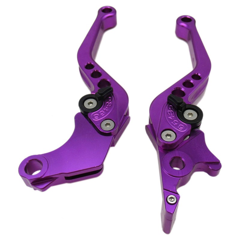 BLUE ELF Purple CNC 6 Position Shorty Brake Clutch Lever
