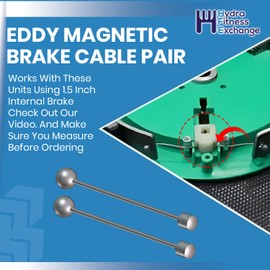 Eddy Current 104763-001 - Cable de freno magnético interno (2 unidades, funciona con Octane Elliptical)