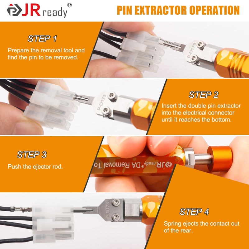 JRready DAP-D173 Ejector Rod Pin Extractor Mini-Fit Jr Extraction Tool(Equivalent