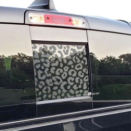 ClearSurface Fits Dodge Ram 2009-2022 Rear Back Middle Window Leopard Print Decal Sticker - Black