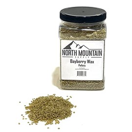 North Mountain Supply Bayberry Wax Pellets - Great for Candle Making - Smells Like Christmas - 2.5lb Plastic Jar