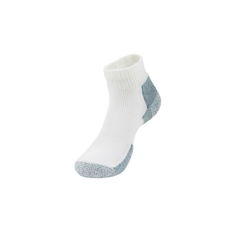 Thorlos Padding JMX Ankle Running Sock with Maximum Cushioning, White/Grey