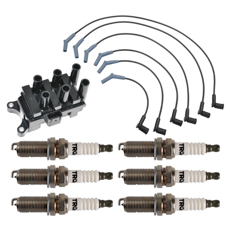 TRQ Ignition Kit Ignition Coil Spark Plugs Spark Plugs Wire