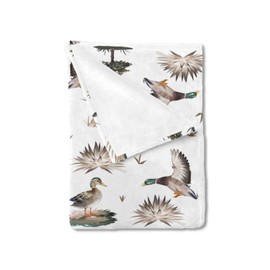 Mallard Duck Baby Blanket for Boys Girls Duck Hunting Flannel Soft Swaddle Blanket Wild Duck Receiving Blankets Warm Newborn Toddler Nursery Bed Crib Blanket Playmat Throw Blanket 30x40