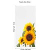 IUOCFER Blooming Sunflower & Green Leaves Hand Towels, Floral Decorative