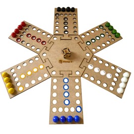 Stamp it Juego no te enojes de Madera 4 y 6 Jugadores