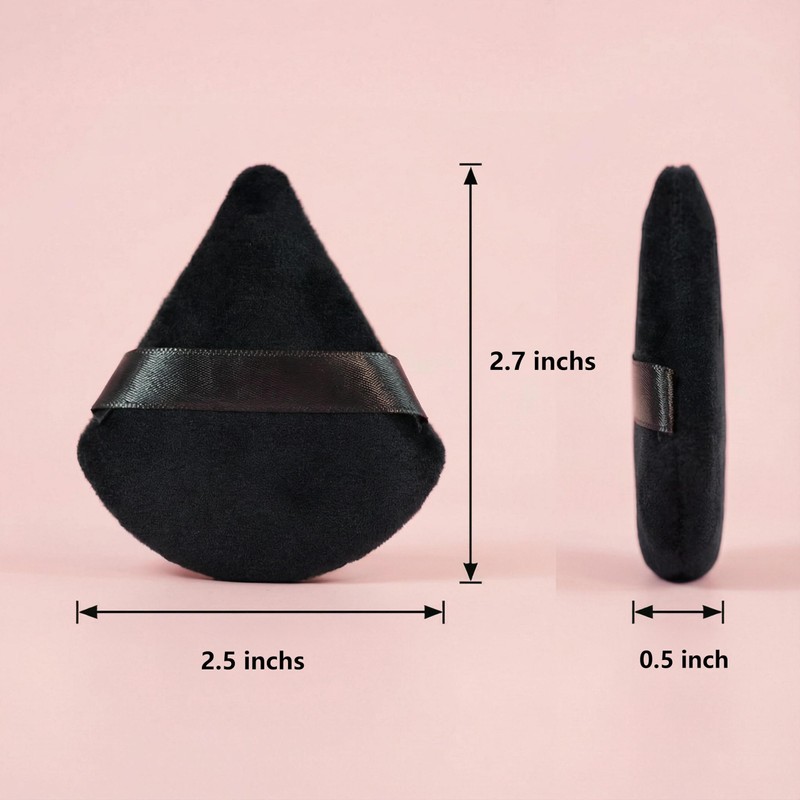 12pcs Powder Puffs for Face Triangular Velour Makeup Puff for