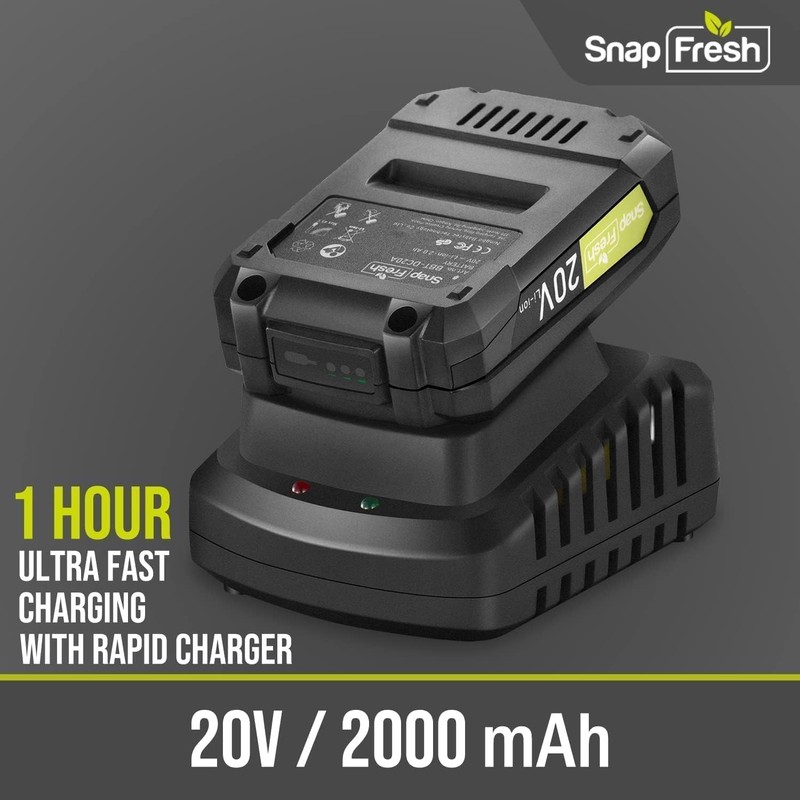 SnapFresh Cordless Leaf Blower - 20V Electric Leaf Blower with