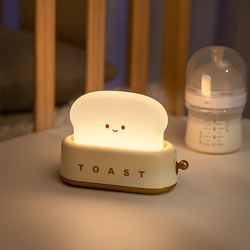 LED Bread Emotion Machine Night Light Eye Protection Portable Imitation