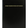 BookFactory Dinner Reservations Note Books - 120 Page, 8.5''x11'', Black