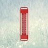 Lantelme Metal Outdoor Thermometer, Colour Red, Temperature Display, Analogue, -45°C
