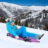 GEAVESS 45"×18" Foldable Snow Sled, Pink