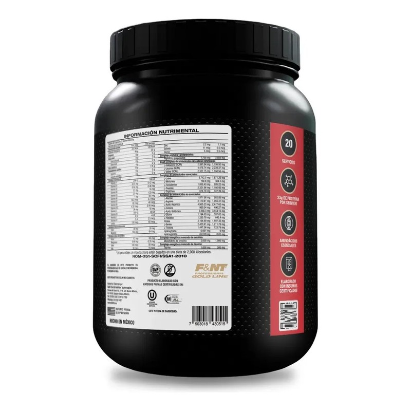 Whey Protein 1,000 Gr Alfa-lactoalbúmina Fnt Sabor Fresas Con Crema