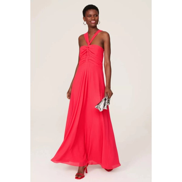 One33 Social Badgley Raspberry Leona Georgette Maxi Gown sz 0