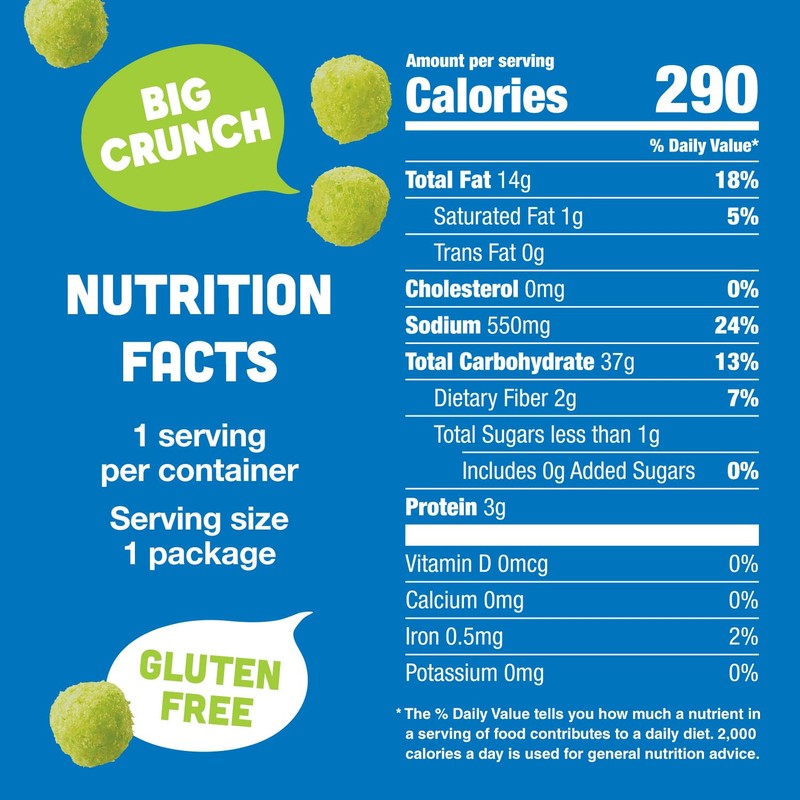 Vlasic Pickle Balls, Dill Pickle Flavored Corn Puffs, 2 oz.