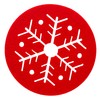 BWG Red Felt Christmas Coasters With Snowflake Design - Set
