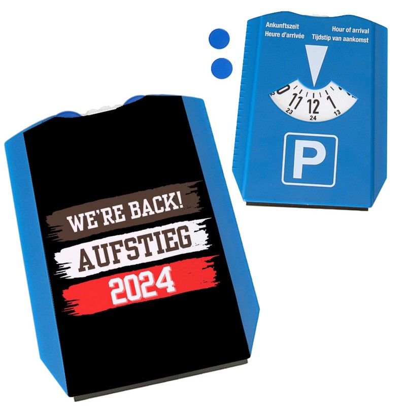 St. Pauli Aufstieg 2024 Parking Disc with Saying We're Back