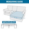 H.VERSAILTEX Sectional Couch Covers 1 Piece Chaise Slipcover L Shape