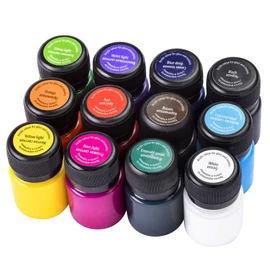 Decola - Porzellan Farben Set | 12x20ml Permanente Farbe für Glas und Keramik | Hohe Deckkraft auf dunklen Oberflächen | Hergestellt von Nevskaya Palitra