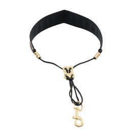 ROFFEE Black Microfiber Saxophone Neck Strap, Soft adjustable Saxophone Leather Neck Pad for Alto, Tenor, Soprano Saxophone and Clarinet, Tuba, Bassoon-Musical Instrument Accessories