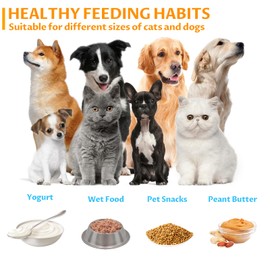 2PCS Lick Mat for Dogs, Silicone Dog Licking Mats with Suction Cups for Anxiety Relief, Cat Peanut Butter Lick Pad, Dog Treat Mat for Bathing, 8.26 x 8.26 inches