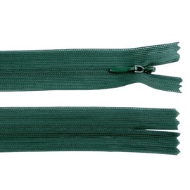 cyclingcolors 2x Cerniera invisibile N°3 50 cm – chiusura lampo in poliestere Dederon con cursore, estremità aperta, maglia scorrevole per cucito sartoria abbigliamento giacche cappotti – verde pino