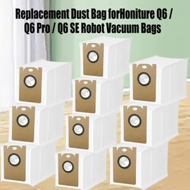 10 Pack Disposable Dust Bag Only Replacement for Honiture Q6 / Q6 Pro / Q6 SE Robot Vacuum Bags