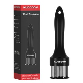 KUCCOON Meat Tenderizer Tool Stainless Steel Needle Ultra Sharp 24 Blades Tenderizer Tool for Tenderizing Beef Chicken Steak Veal Pork
