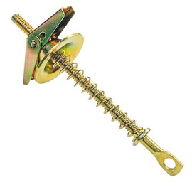 BLUEPOINT 1/4"-20 x 5 Zinc-Plated Toggle Bolt with 1-1/2" Metal Washer & Spring - Assembled 100pcs