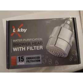 LOKBY High Pressure Filtered Shower Head w/ 15 Stage Filtration Chrome 1.8 flow